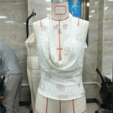 Women Sequin Deep V Tank Top