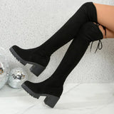 Women’s Winter Over-the-Knee Lace-Up Boots