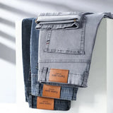 Men Grey Stretch Jeans