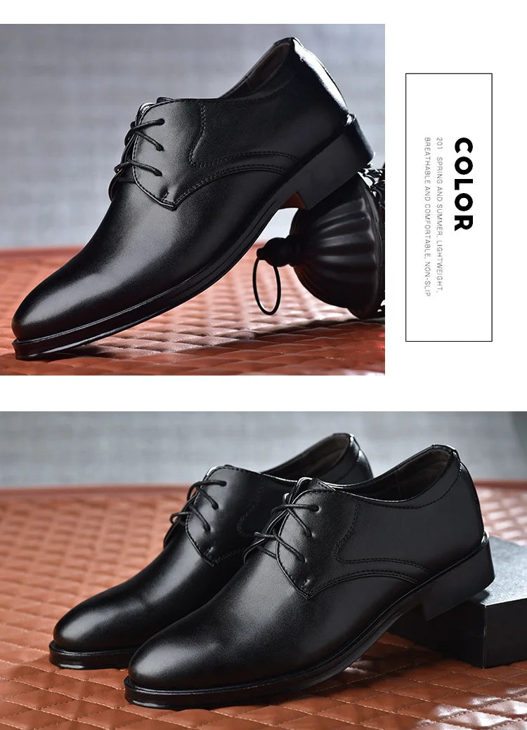 Men’s Black Leather Oxfords