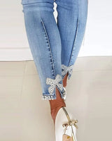 Women Bleached Skinny Jeans