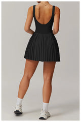 Women Pocket Pleated Sports Jumpsuit