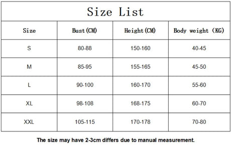 Size chart for Hanfu traditional dress, including measurements for bust, height, and body weight in CM and KG.