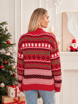 Women's Casual Striped Christmas Sweater