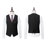 Men Slim Fit 3-Piece Formal Suit