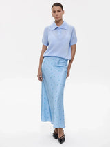 Women's Polo Collar Hollow Knit Sweater