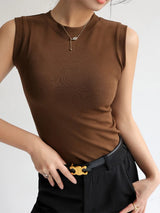 Colorful Round Neck Camisole Vest