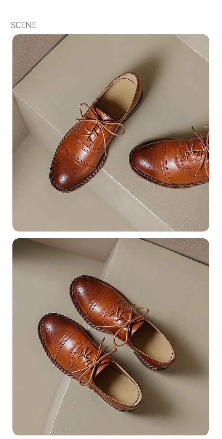 Women Leather Brogues – 2025