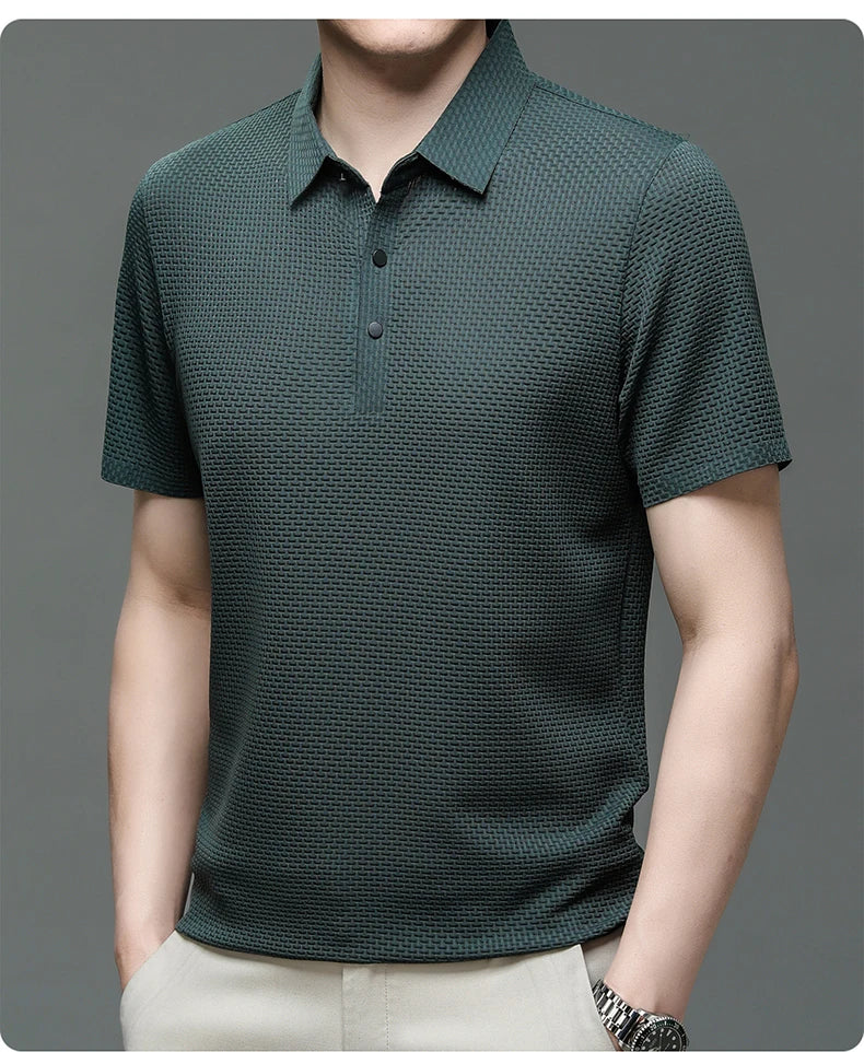 Men Ice Silk Polo Shirt