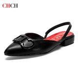 Women Ballet Flats Leather Bowknot Slip-On Shoes