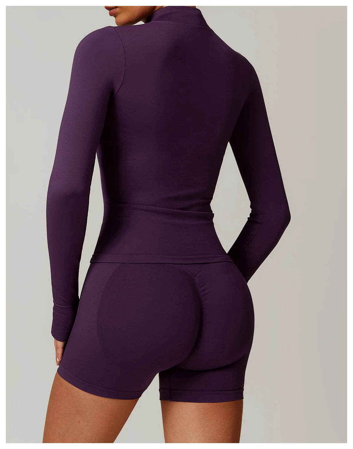 Seamless Women's Long Sleeve Yoga Jacket – Windproof Running Sports Top