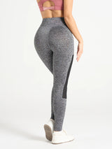 High-Waist Mesh Patchwork Women's Yoga Leggings – Hip Lifting Workout Pants