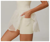 Women Mesh Breathable Tennis Skirt