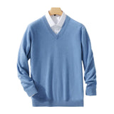 Men's Plus Size Cashmere V-Neck Sweater