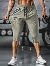 Men Cropped Athletic Pants