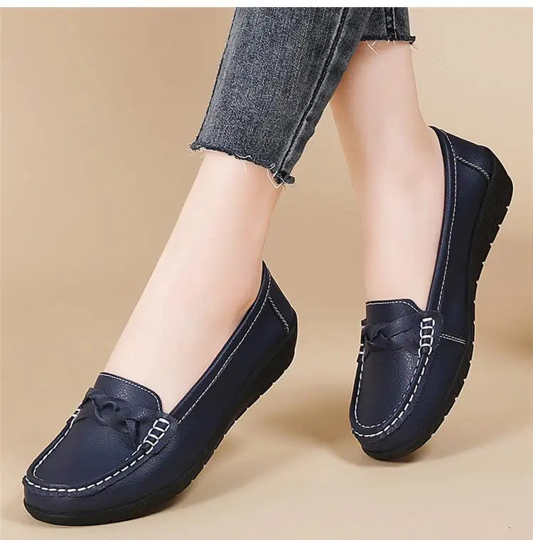 Women Leather Nurse Flats