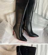 Women Pole Knee High Designer Boots – Sexy Leather High Heel