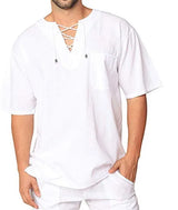 Men’s Plus Size V-Neck Linen Top