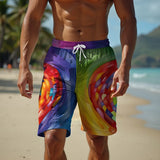 Men's Plus Size Tie-Dye Swim Shorts