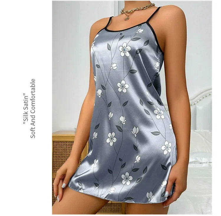 Women Mini Dress Pajama Set