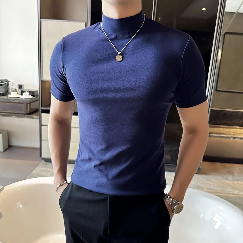 Men Korean Slim Fit Turtleneck Tee
