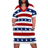 Women Sunflower V-Neck Beach Dress