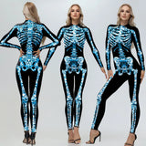 Zombie Skeleton Bodysuit Halloween Jumpsuit Costume