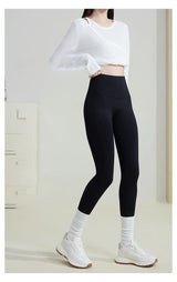 Women High Waist Push Up Sharkskin Leggings
