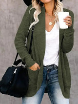 Women Plus Size Hollow Knit Cardigan