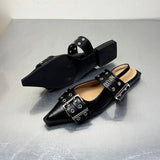 Women Flats – Pointed Toe Slingback Designer Shoes