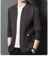 Men V-Neck Cardigan Sweater