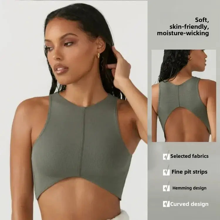 Women Shockproof Sports Bra Crop Tank