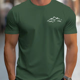 Men Mountain Print Tee