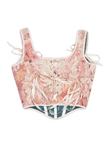 Women Floral Corset Tank Top