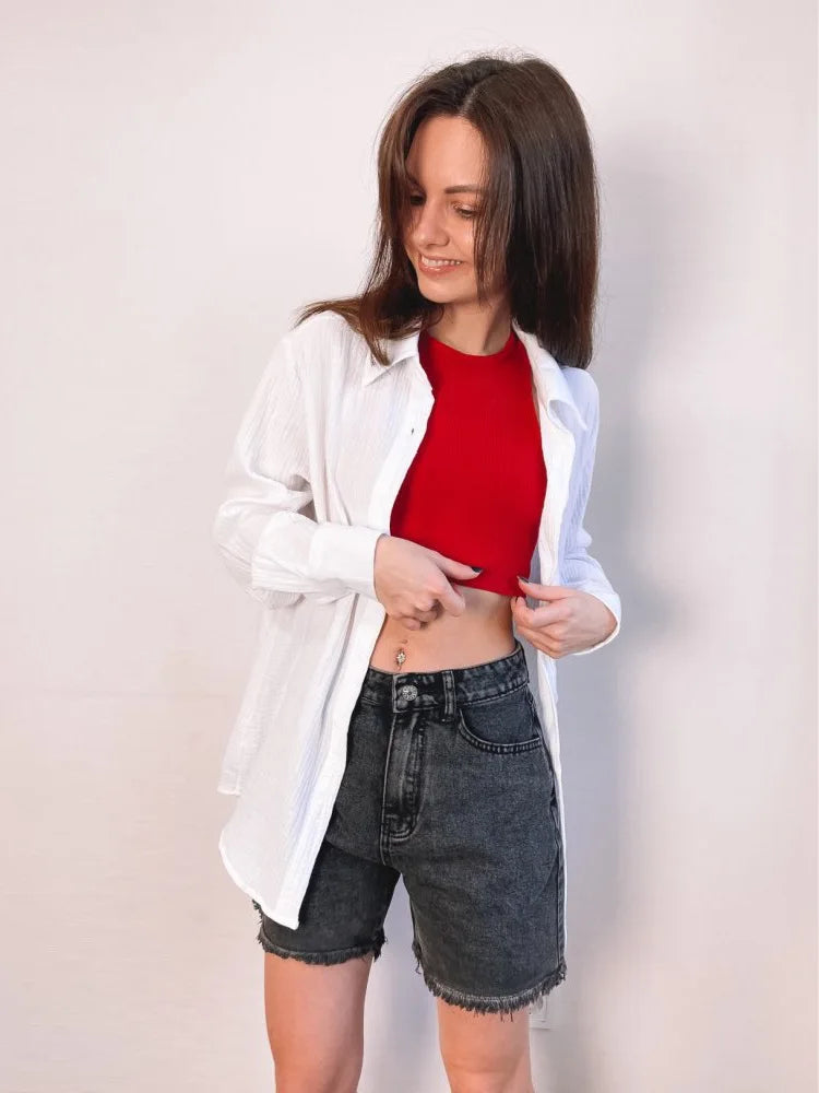 Women's Blue Casual Denim Shorts