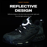 Women Safety Shoes Reflective Steel Toe Sneakers