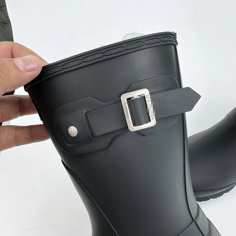 Women Mid Calf Boots Embroidered Leather
