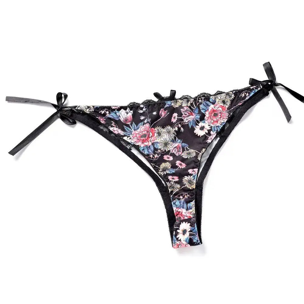 Women Lace Bow Lingerie Set