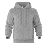 Men Velvet Hooded Pullover Sweater