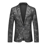 Men's Plus Size Floral Smoking Jacket