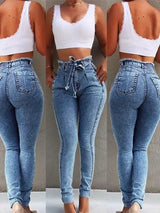 Women High Waist Skinny Stretch Jeans