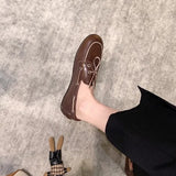 Women Loafers – Genuine Leather Lace-Up Flats 2025