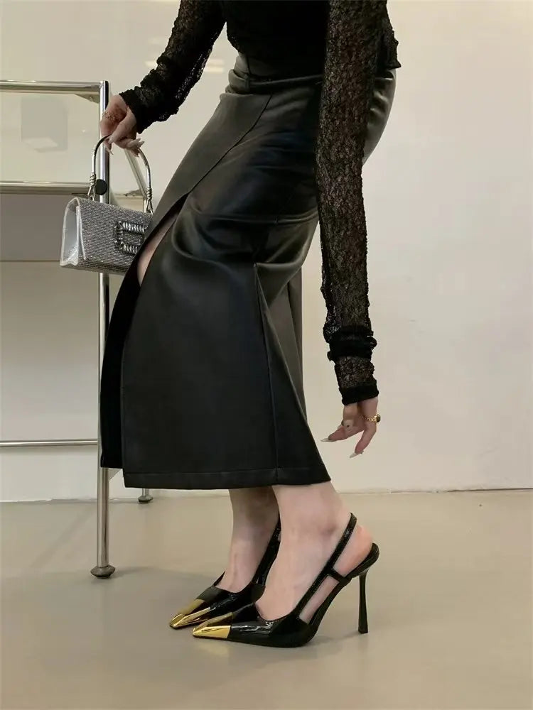 Metal Square Toe Stiletto Pumps – Summer 2025