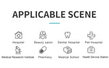 Icons representing applicable scenes for nursing scrubs: hospital, pharmacy, dental, pet hospital, and beauty salon.