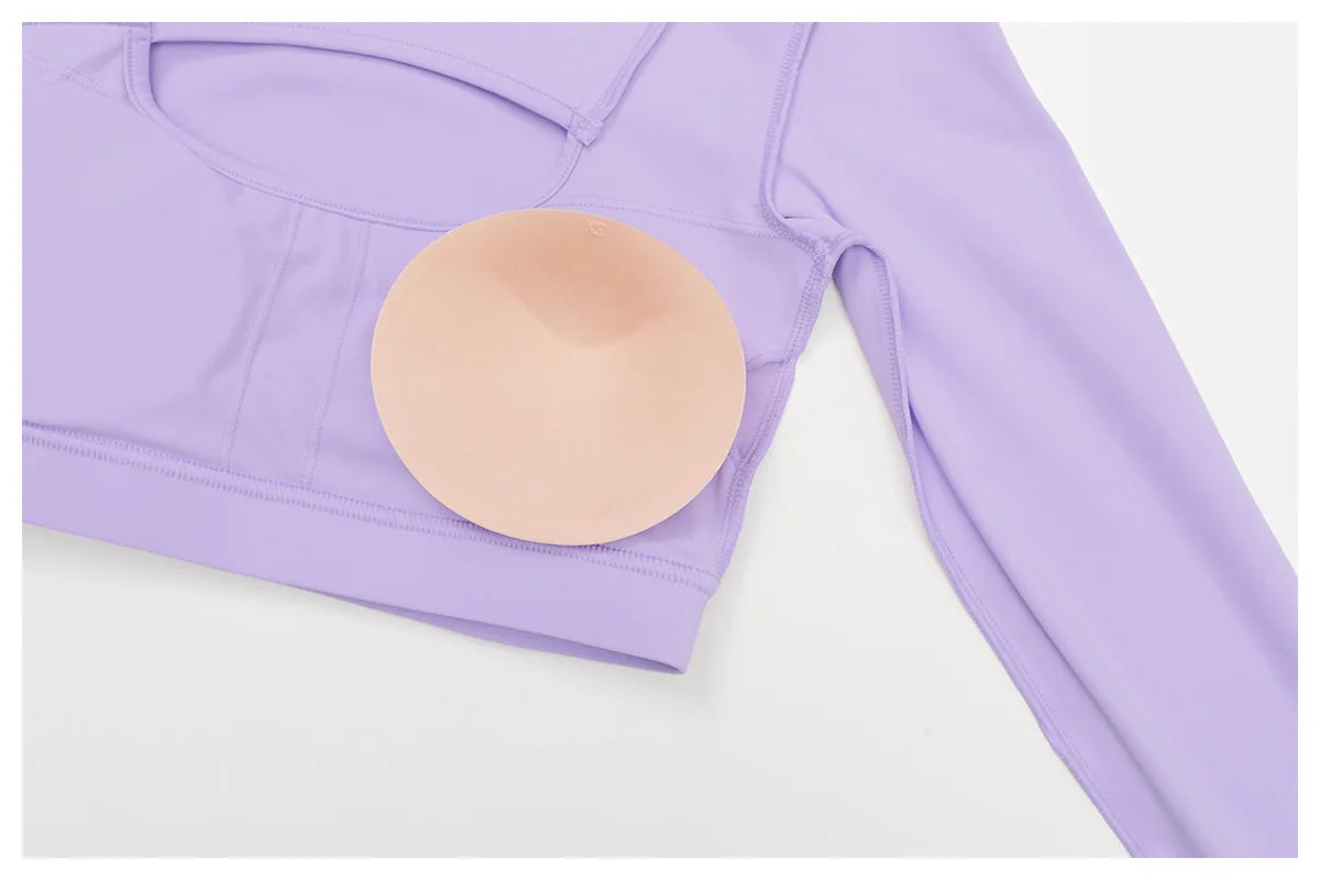 Women's Hollow Out Long Sleeve Yoga Shirt – Gym Workout Running Top