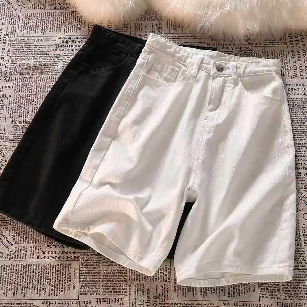 High Waist Women’s Denim Shorts for Spring/Summer