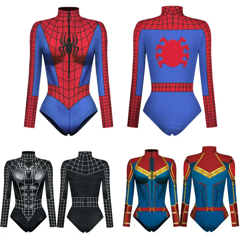 Marvel Superhero Spiderman Bodysuit Cosplay Costume