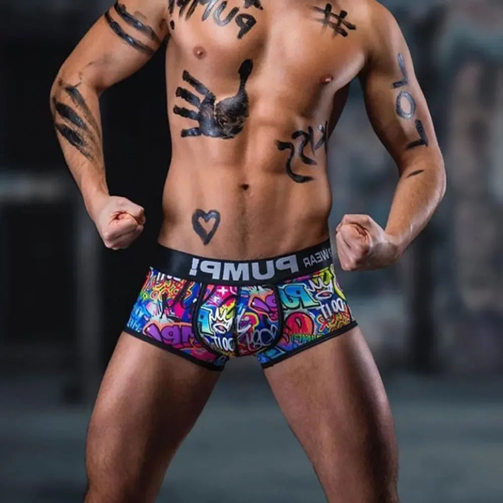 Men's Sexy Graffiti Briefs – Low Waist Jockstrap