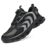 Men Lightweight Rotary Buckle Safety Shoes