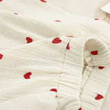 Women Cotton Pajama Set with Hearts